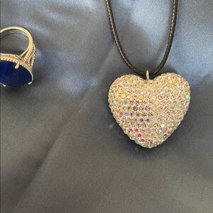 Elegant Silver Heart Pendant Necklace